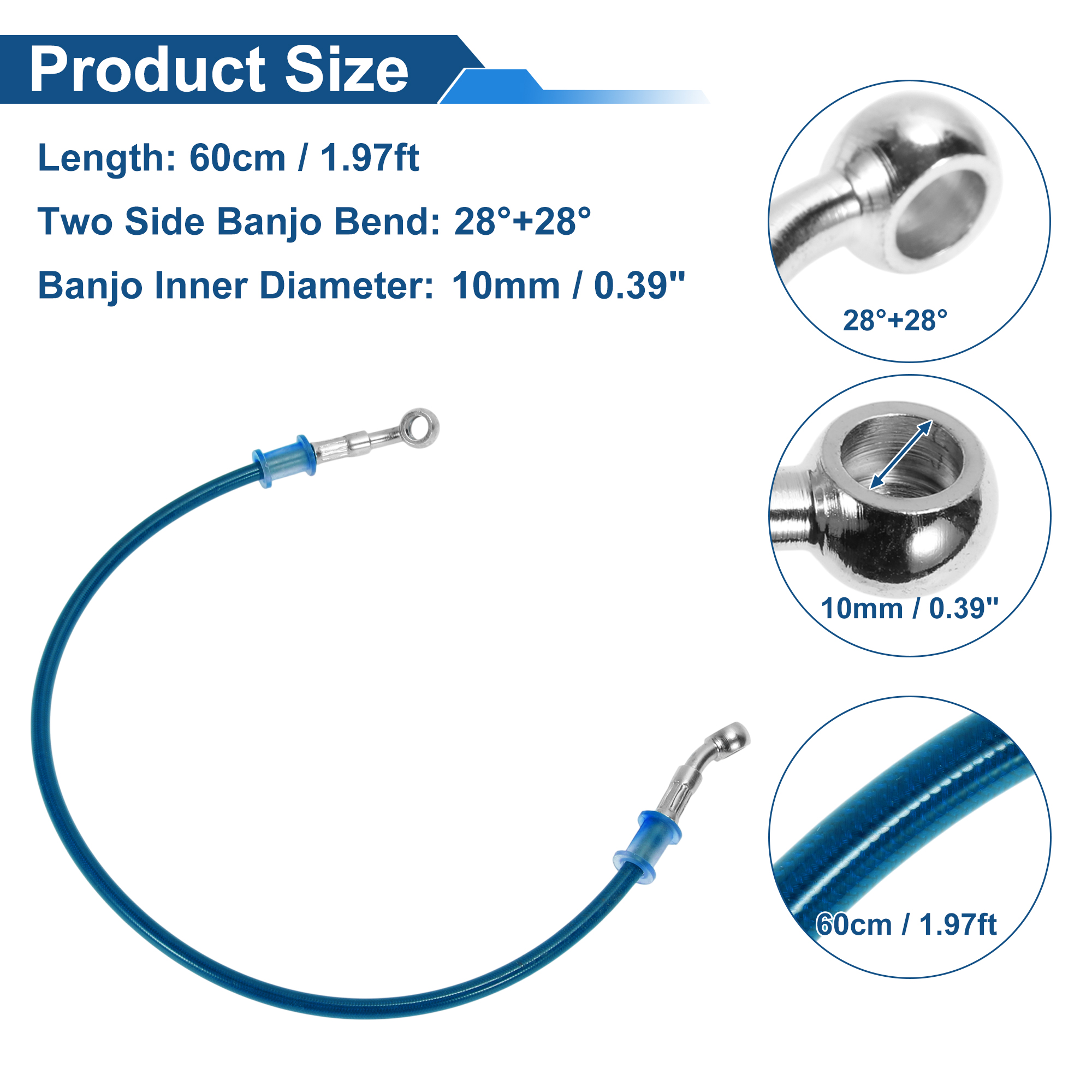 Motoforti 60cm Motorcycle Brak - Braided Line recension och pris