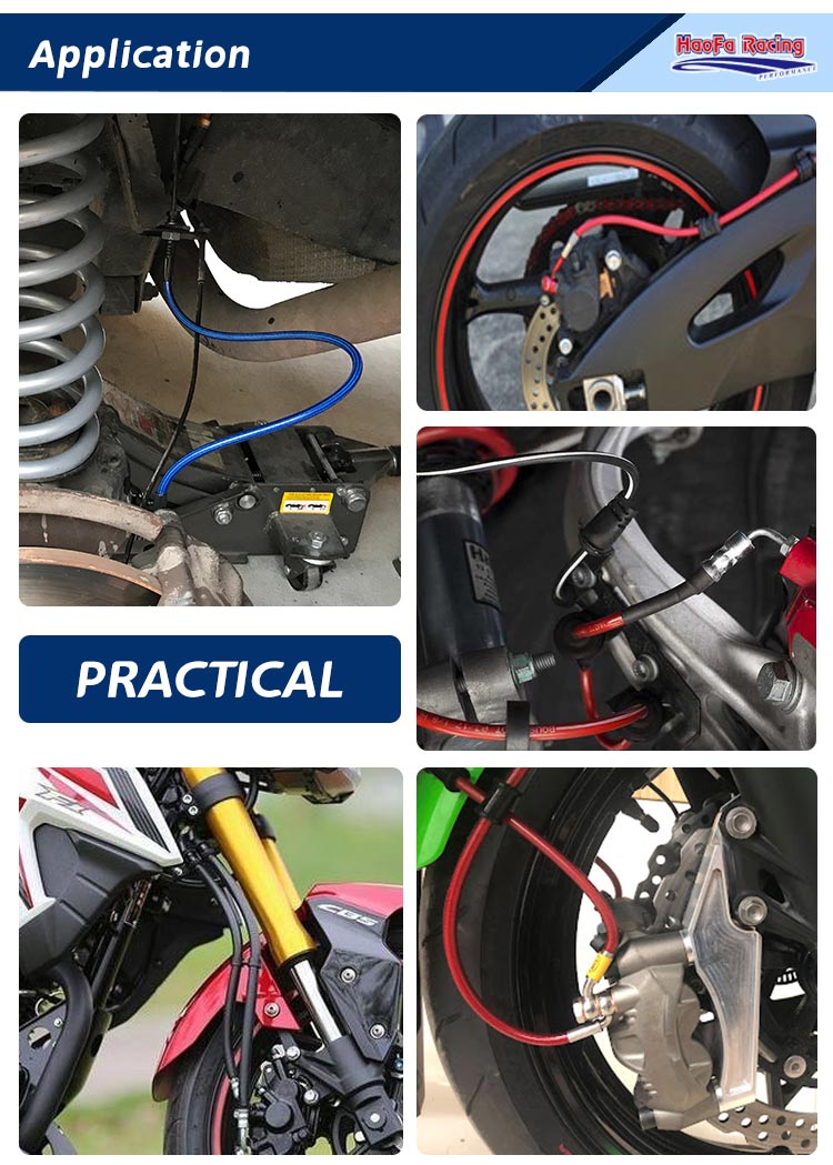 AN3 Motorcycle PTFE Brake Line - Braided Line recension och pris