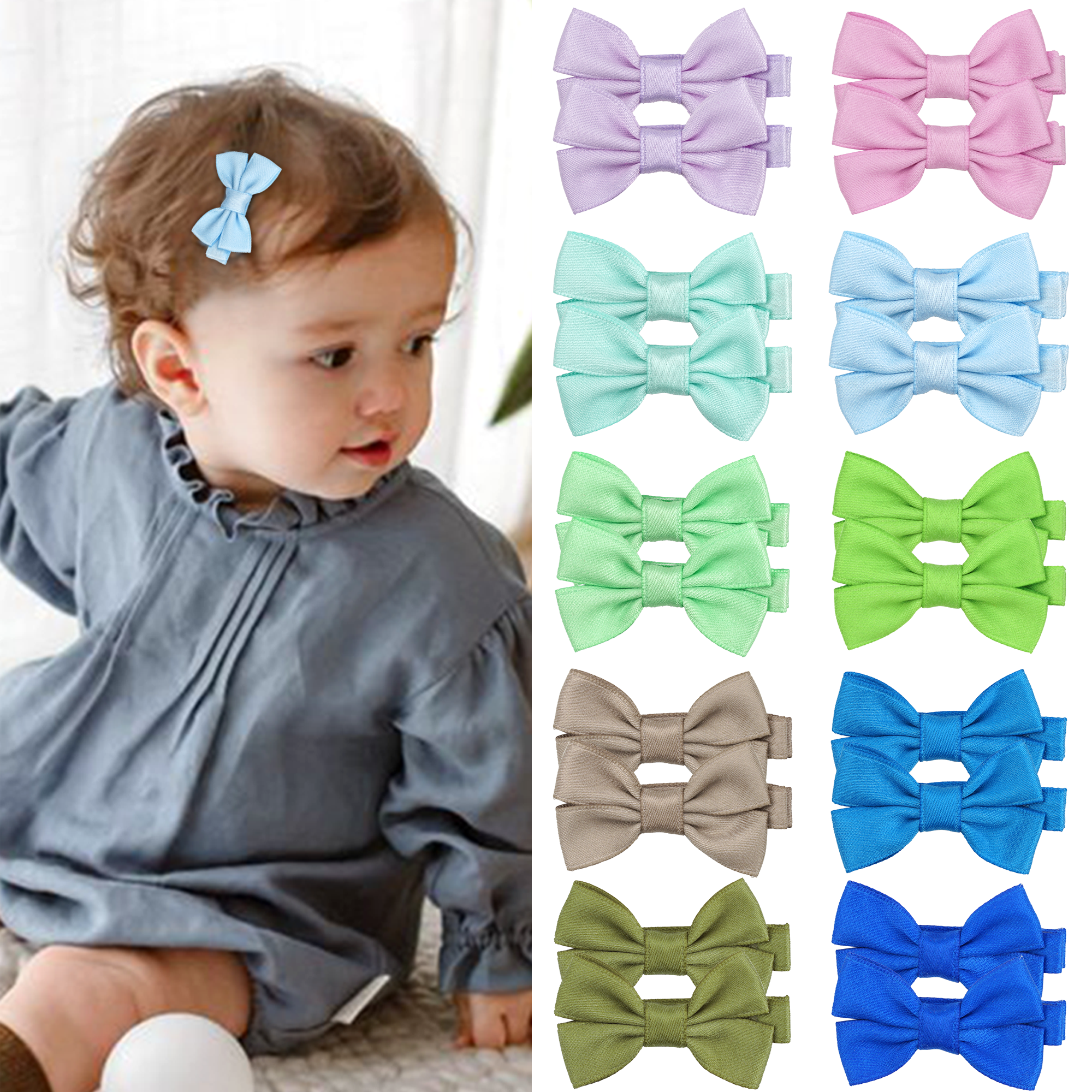 12/20 Pcs 2Inch Baby Hair Bows - Tippet Line recension och pris