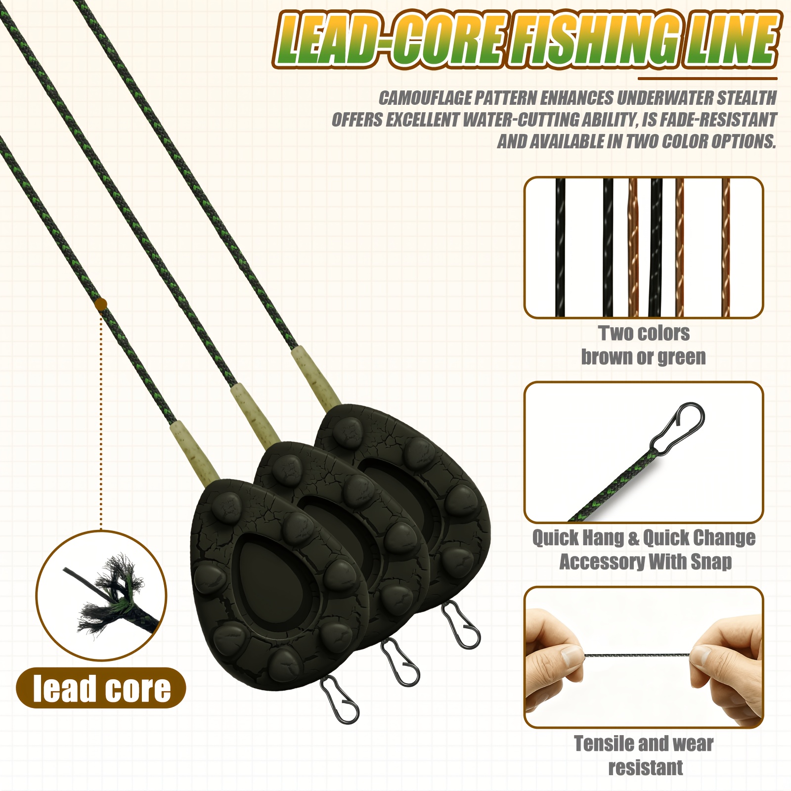 Carp Fishing Leadcore Leaders  - Leader Line recension och pris