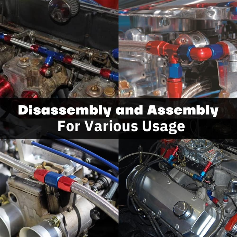 8AN Dual Feed Fuel Line To 7/8 - Braided Line recension och pris