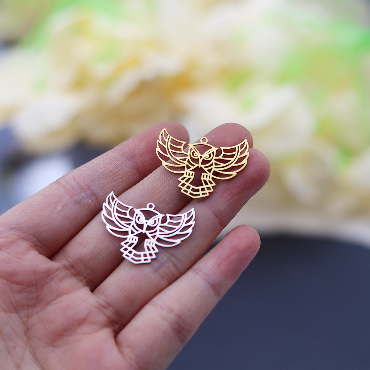 3pcs Owl Stainless Steel Charm - Fly Line recension och pris