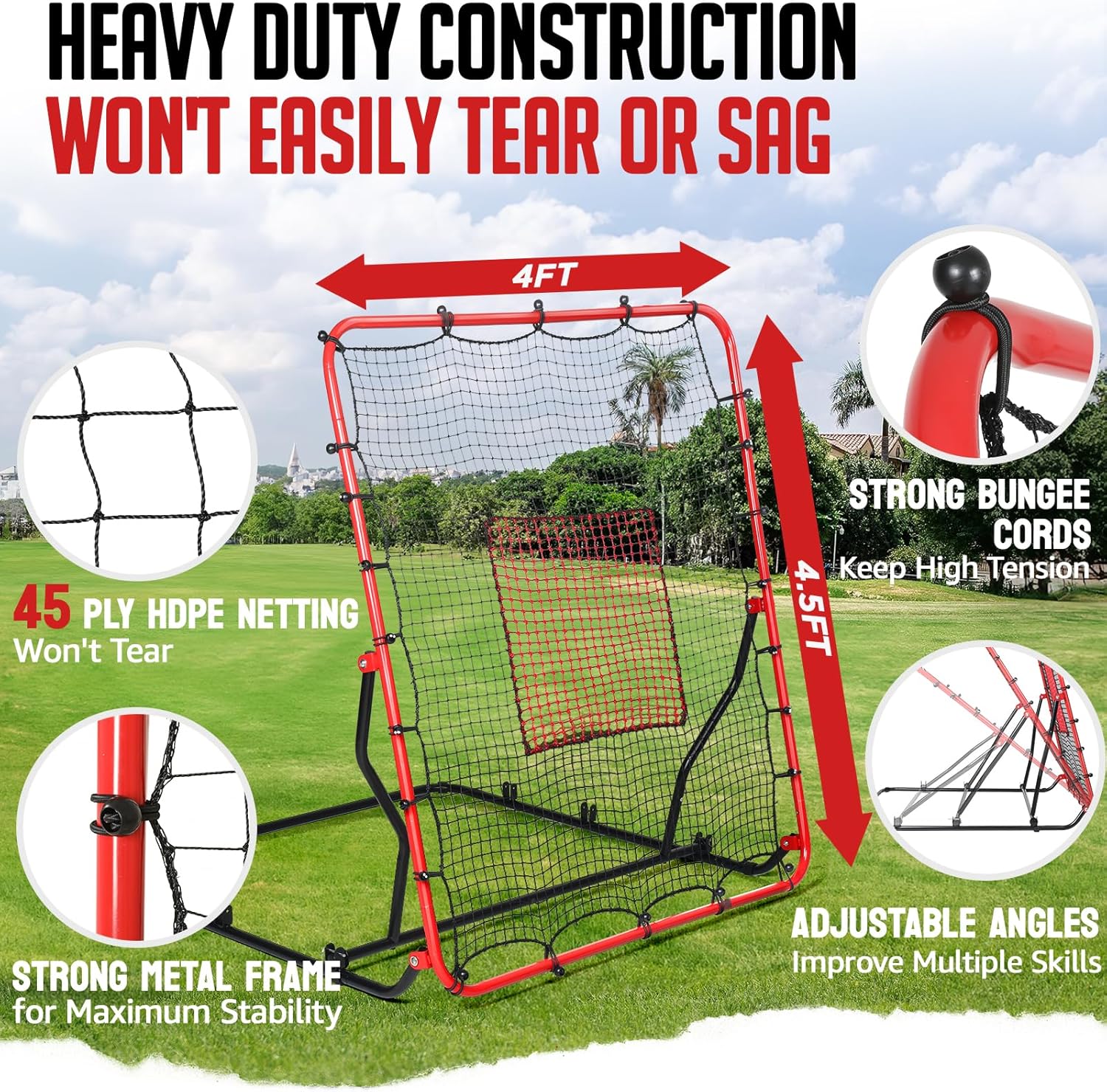 Baseball Rebounder Net, 3/5 Ad - Fly Line recension och pris