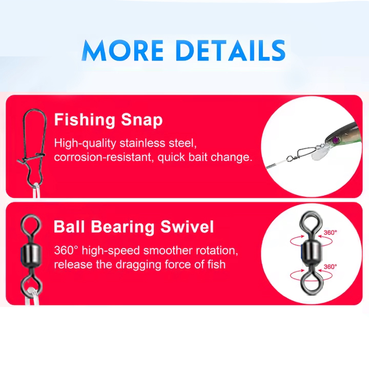 8/16pcs Fluorocarbon Wire Lead - Fluorocarbon Line recension och pris