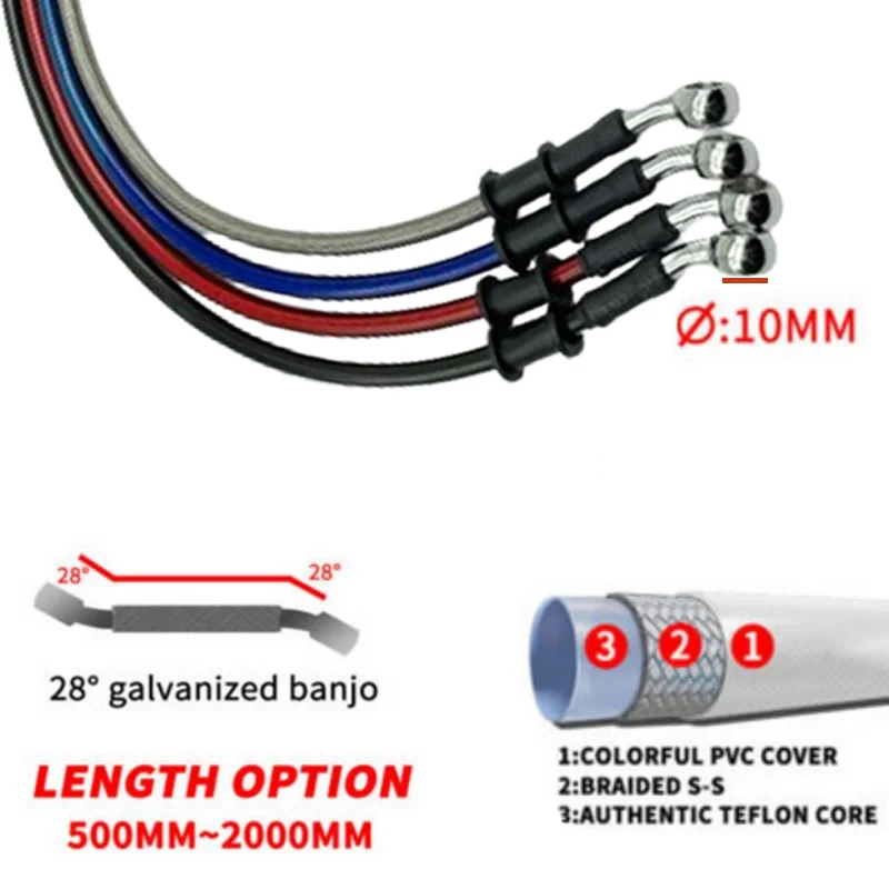 2X 30cm-220cm 28° Motorcycle H - Braided Line recension och pris